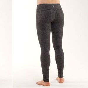 Lululemon Wunder Under Pant Leggings Luon Stretch Minimalist Black Heathered 4